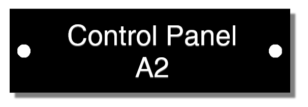 Engraved control panel identification plate